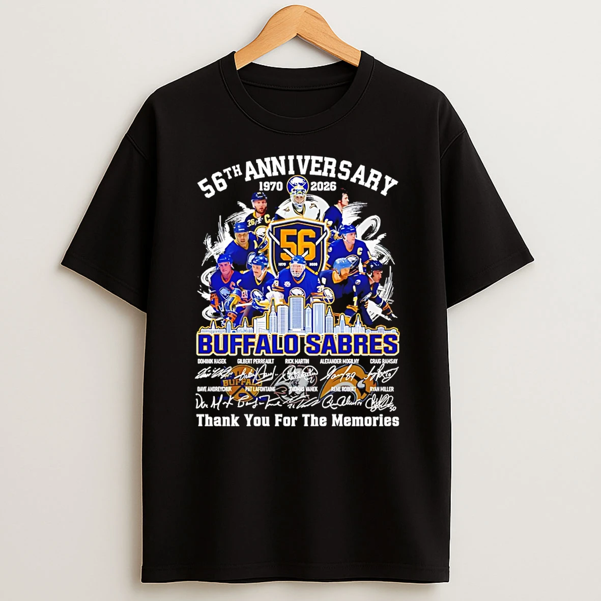 Buffalo Sabres 56th Anniversary 1970 2026 Thank You For The Memories T Shirt