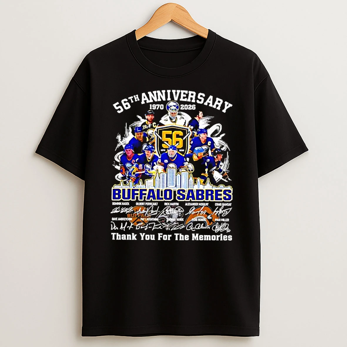 Buffalo Sabres 56th Anniversary Thank You For The Memories Players Graphic T Shirt
