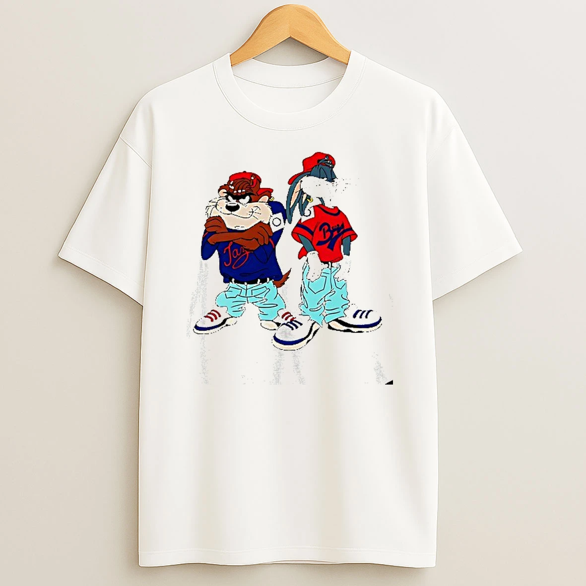 Bugs Bunny And Taz Rasta Kriss Kross T Shirt
