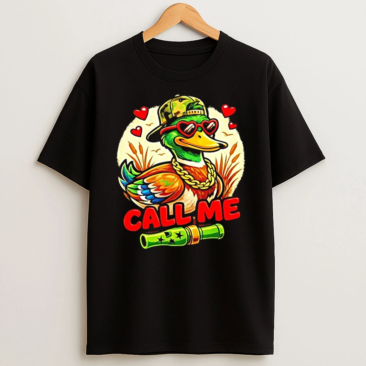 Call Me Duck Hunting Valentines Day T Shirt