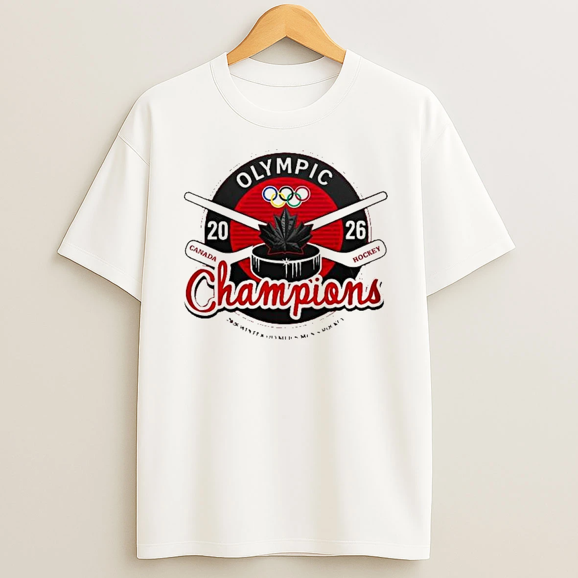 Canada Mens Hockey 2026 Olympic Gold Champs T Shirt