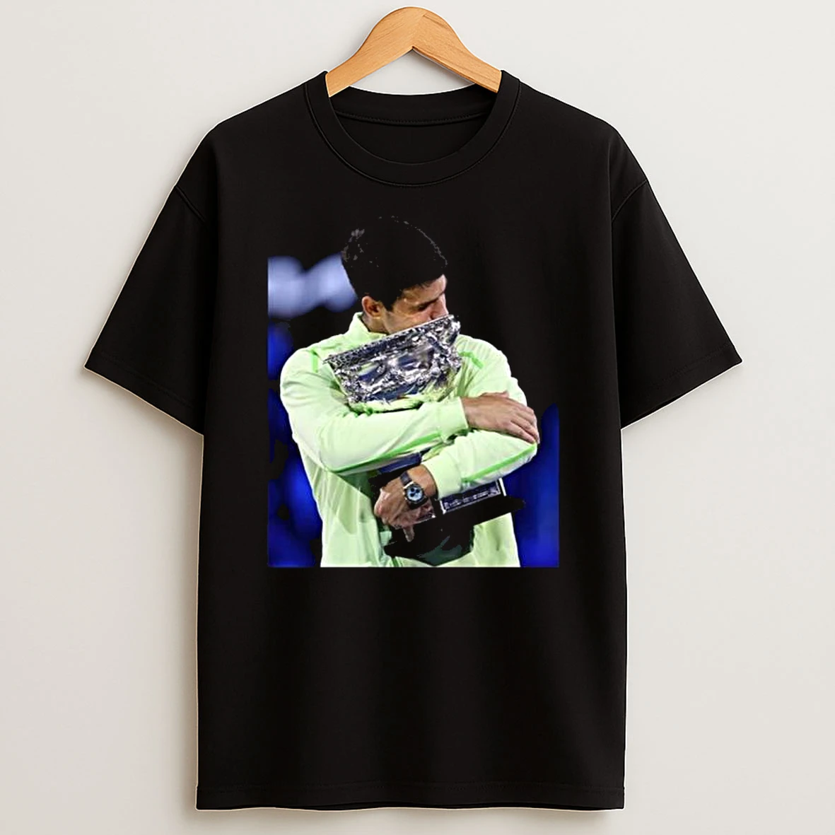 Carlos Alcaraz 2026 Australia Open Champion Holding Trophy Photo T Shirt