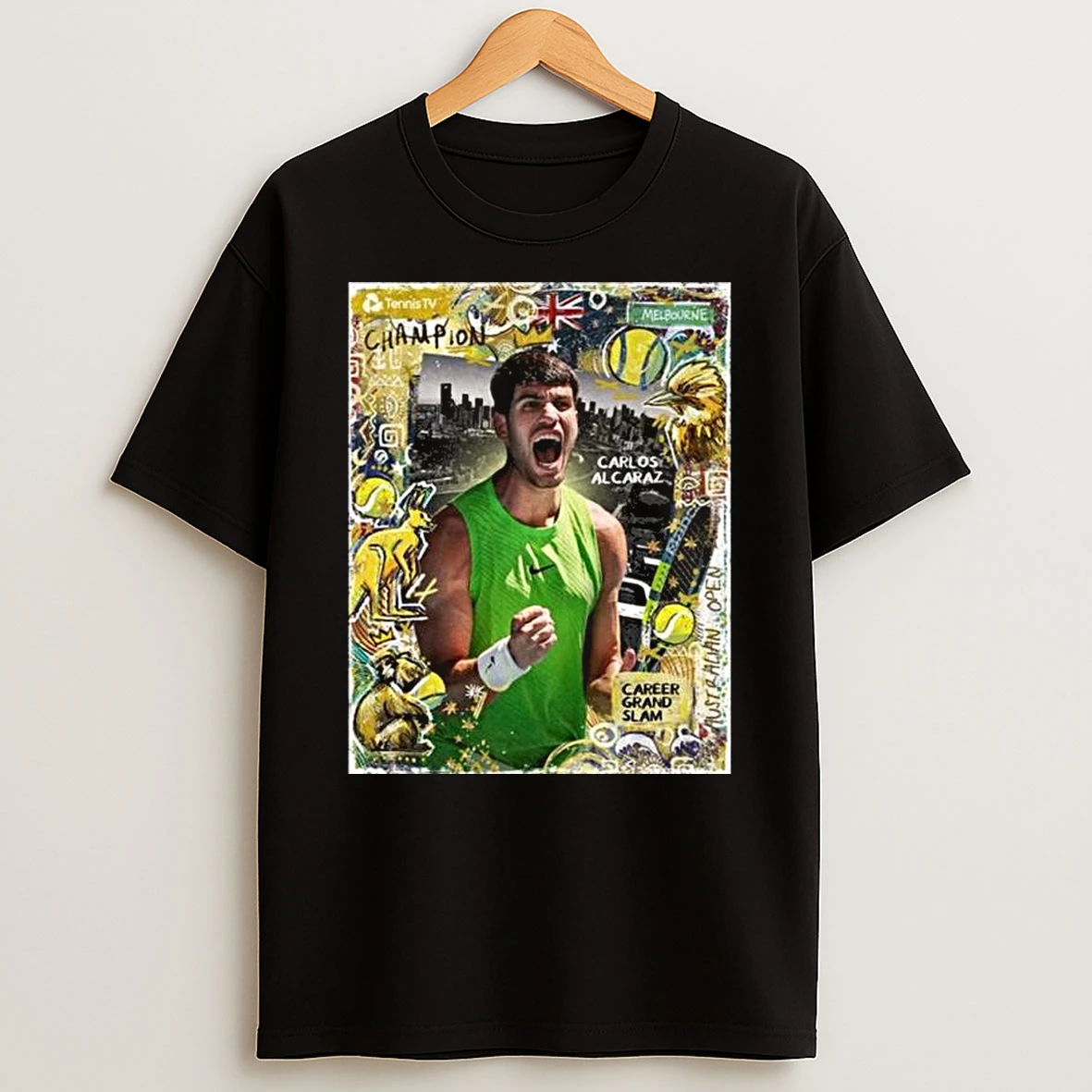 Carlos Alcaraz The Youngest Man Ever Complete The Career Grand Slam T Shirt