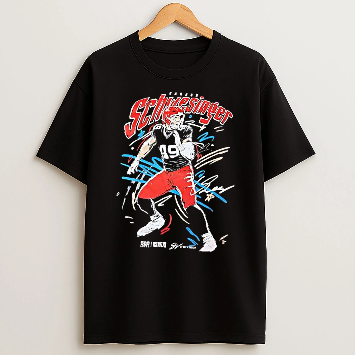 Carson Schwesinger Cleveland Browns Scribble Graphic T Shirt