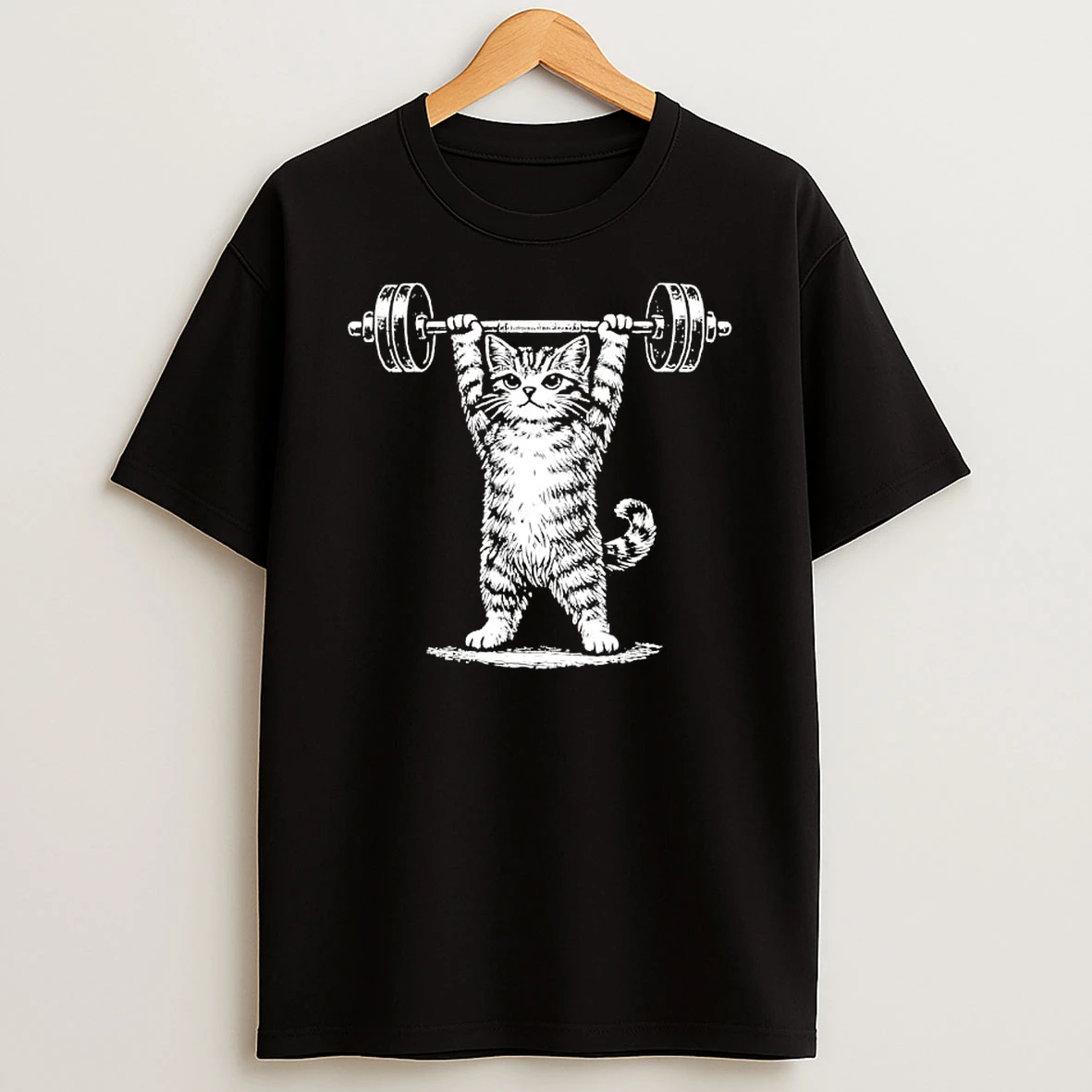 Cat Overhead Gym T Shirt