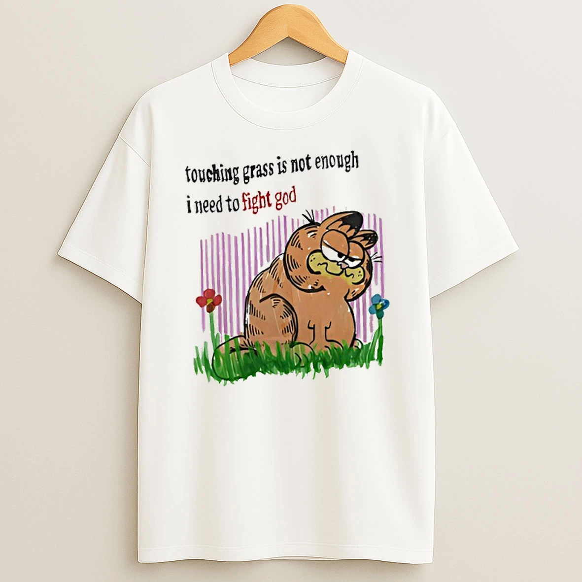 Cat Touching Grass Is Not Enough T Shirt