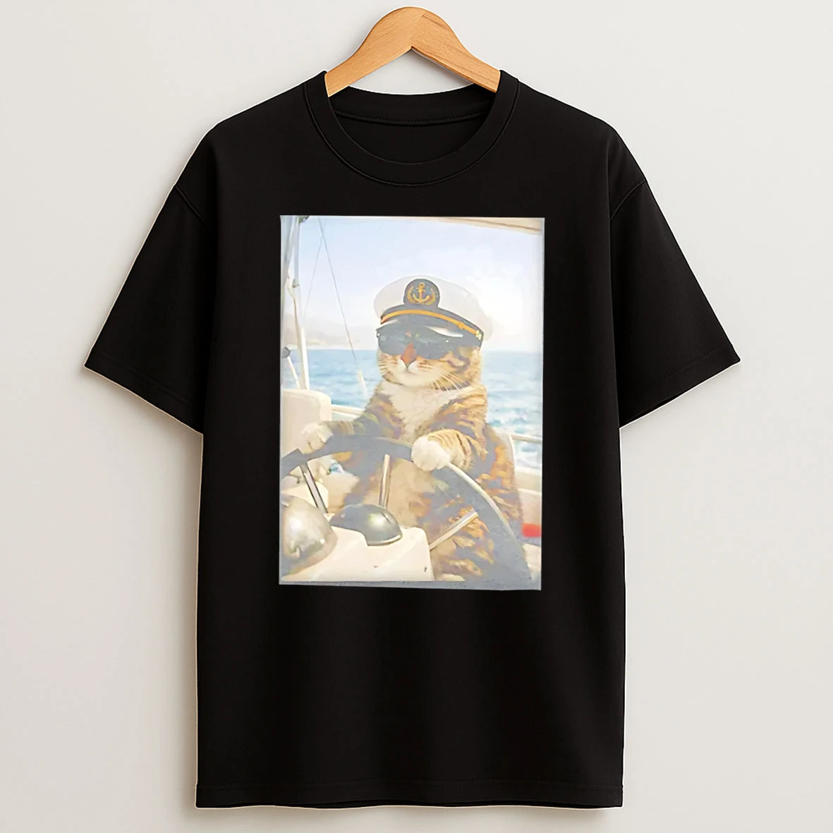 Cats Sailing Vintage T Shirt
