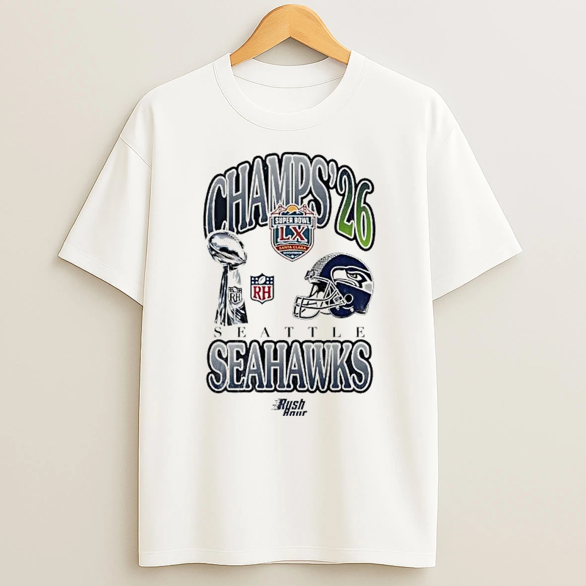 Champs26 Seattle Seahawks Super Bowl Lx Champions Graphic T Shirt