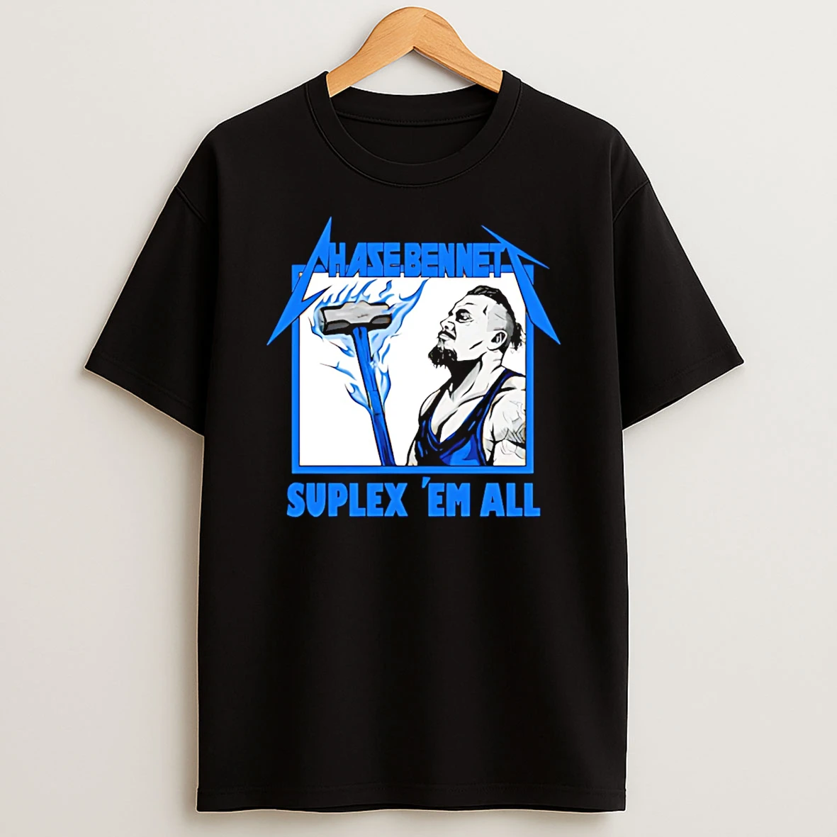 Chase Bennett The Burning Hammer Blue T Shirt