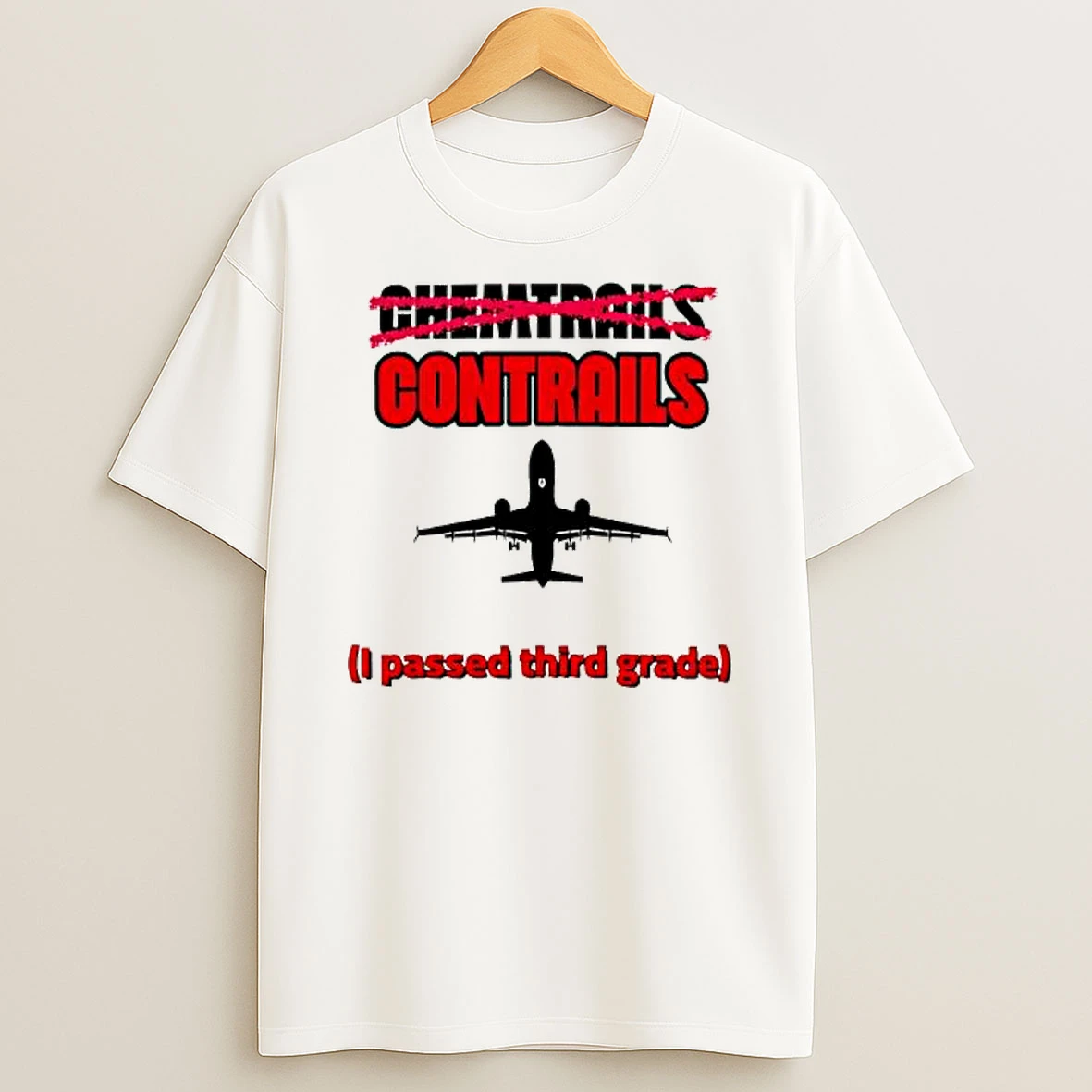 Chemtrails Contrails I Passed Third Grade T Shirt