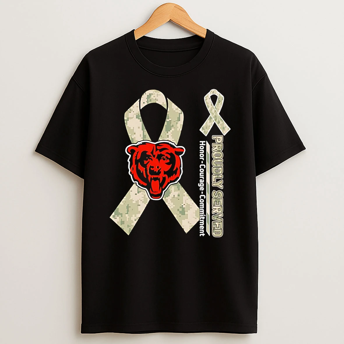 Chicago Bears Proudly Served Honor Courage Commitment T Shirt