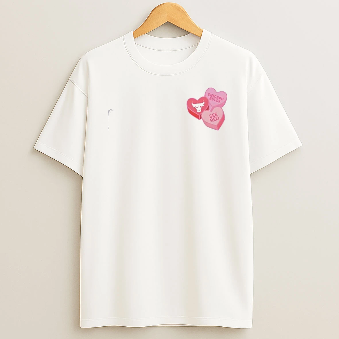 Chicago Bulls See Red Candy Heart Valentines Day T Shirt