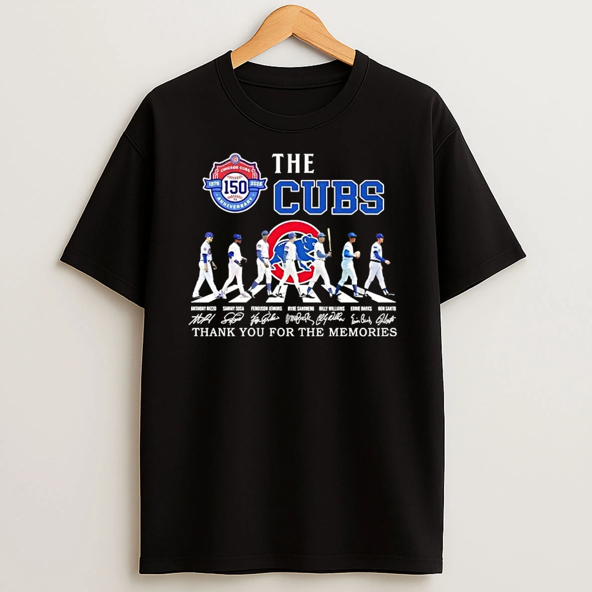 Chicago Cubs 150th Anniversary 1876 2026 Anthony Rizzo And Legends Abbey Road Signatures T Shirt