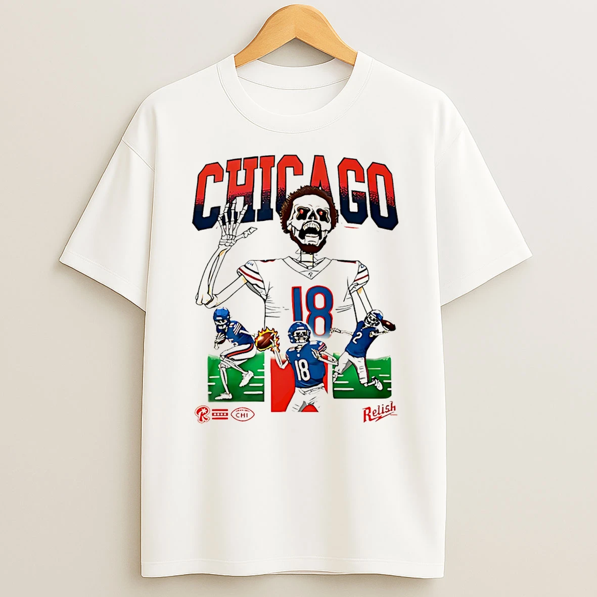 Chicago White Sox Chicago Football Skeleton Graphic T Shirt