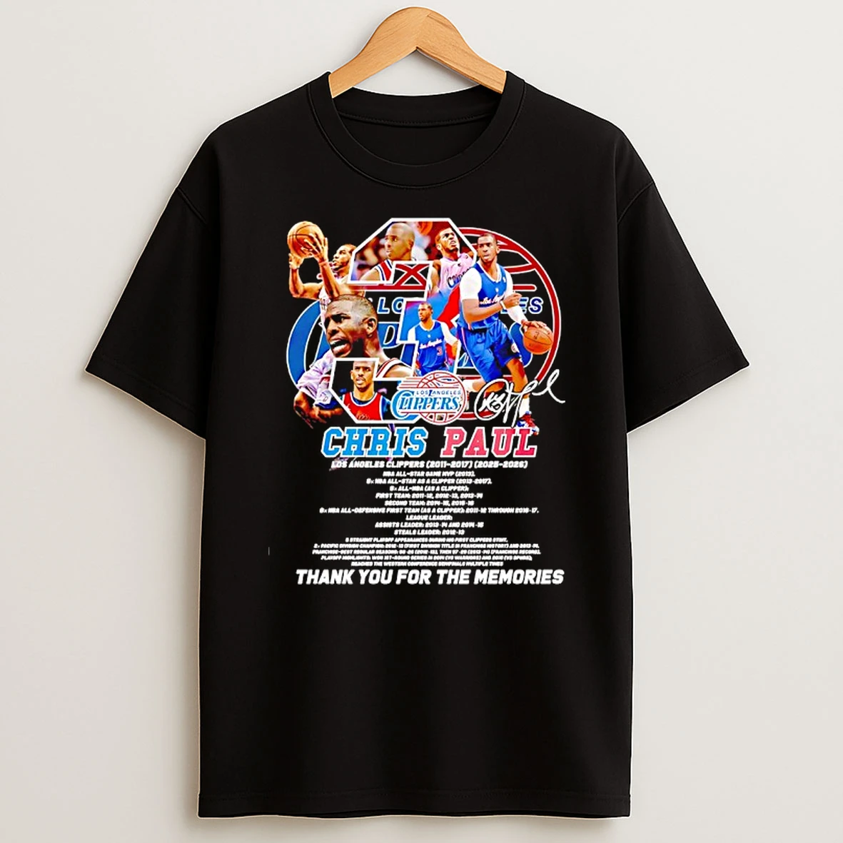 Chris Paul Los Angeles Clippers Thank You For The Memories Signature T Shirt