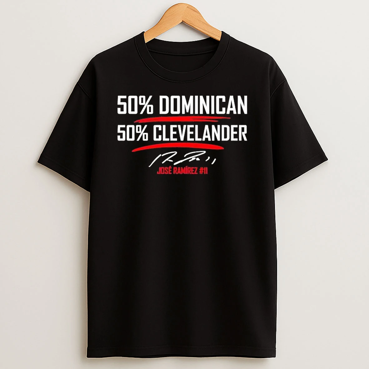 Cleveland Guardians Baseball Jose Ramirez 50 50 Signature T Shirt