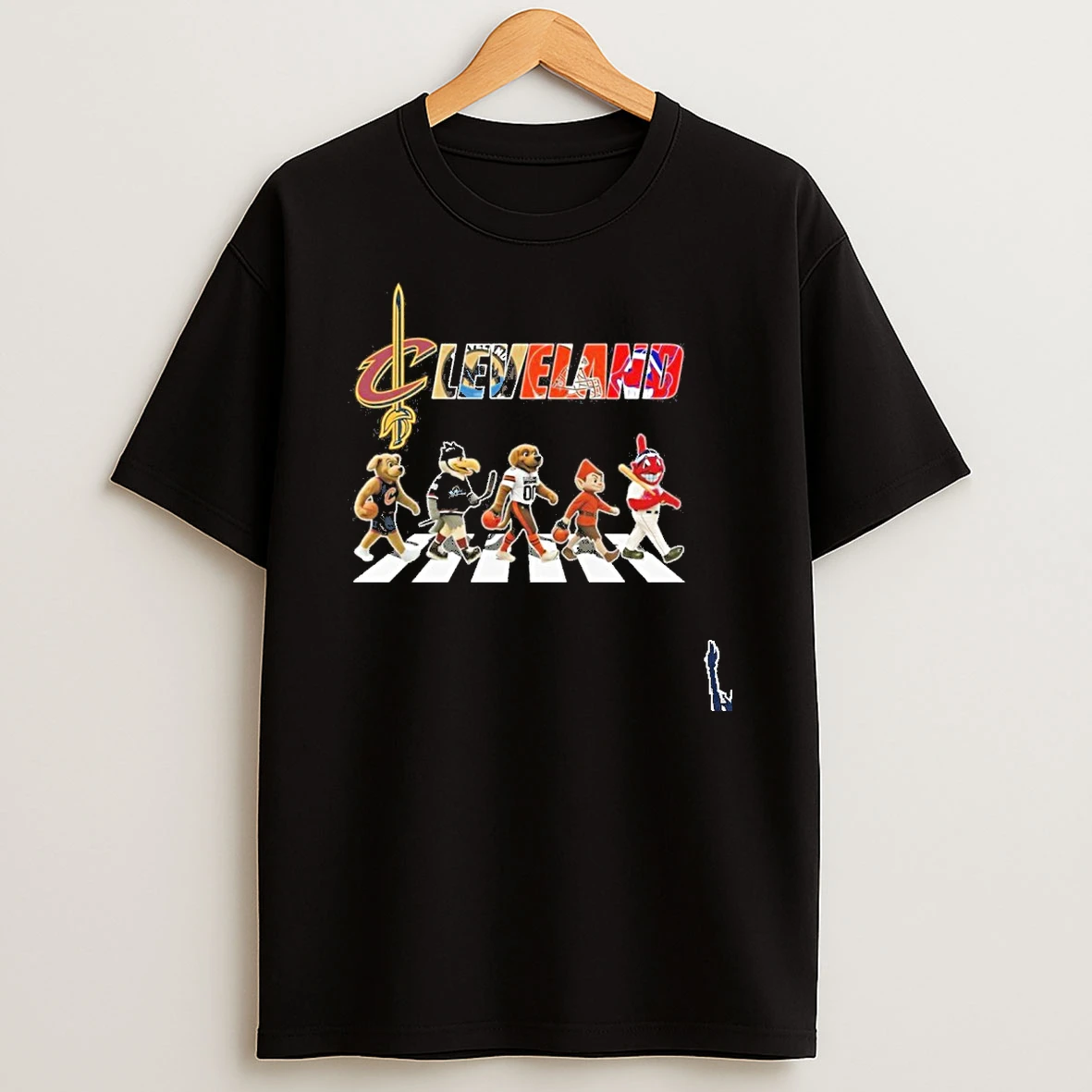 Cleveland Mascot Abbey Road T Shirt