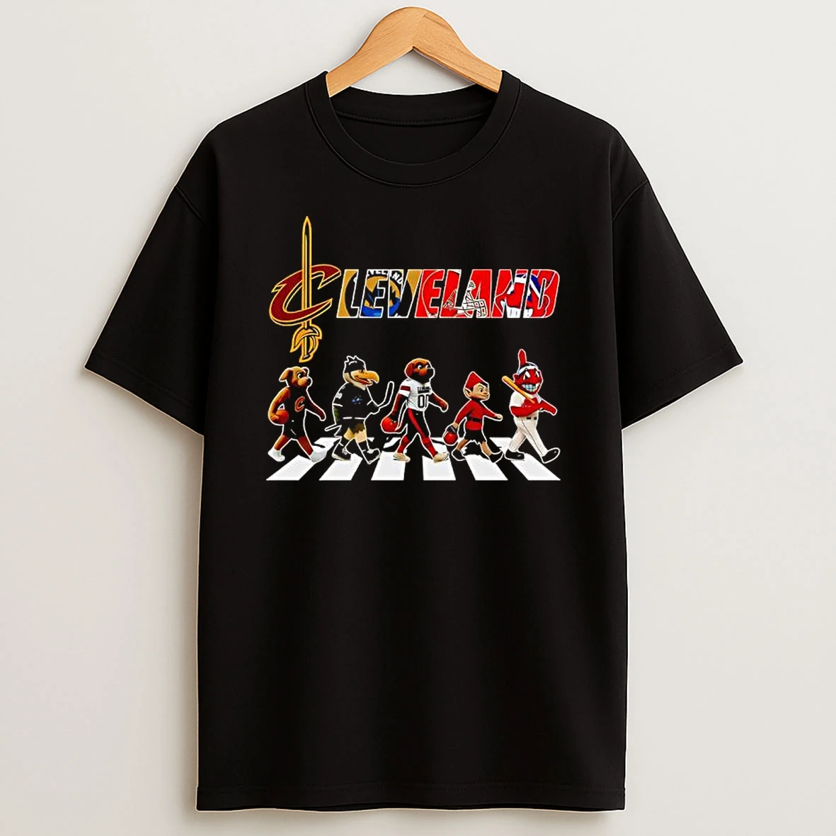 Cleveland Sports Teams Mascots Cavaliers X Browns X Monsters X Guardians T Shirt