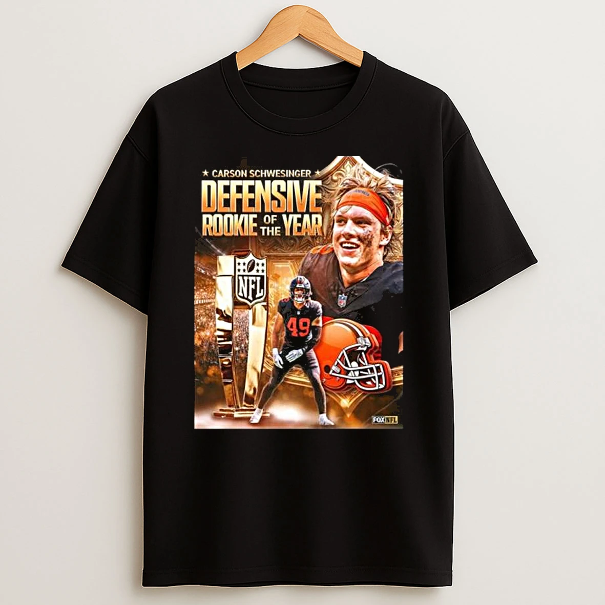 Congrats Carson Schwesinger From Cleveland Browns Is Nfl 2025 Defensive Rookie Of The Year T Shirt