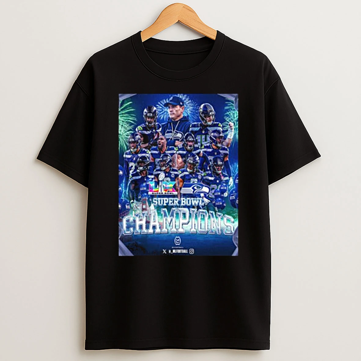 Congratulations Seattle Seahawks Wins Super Bowl Lx Champions Santa Clara February 8 2026 T Shirt