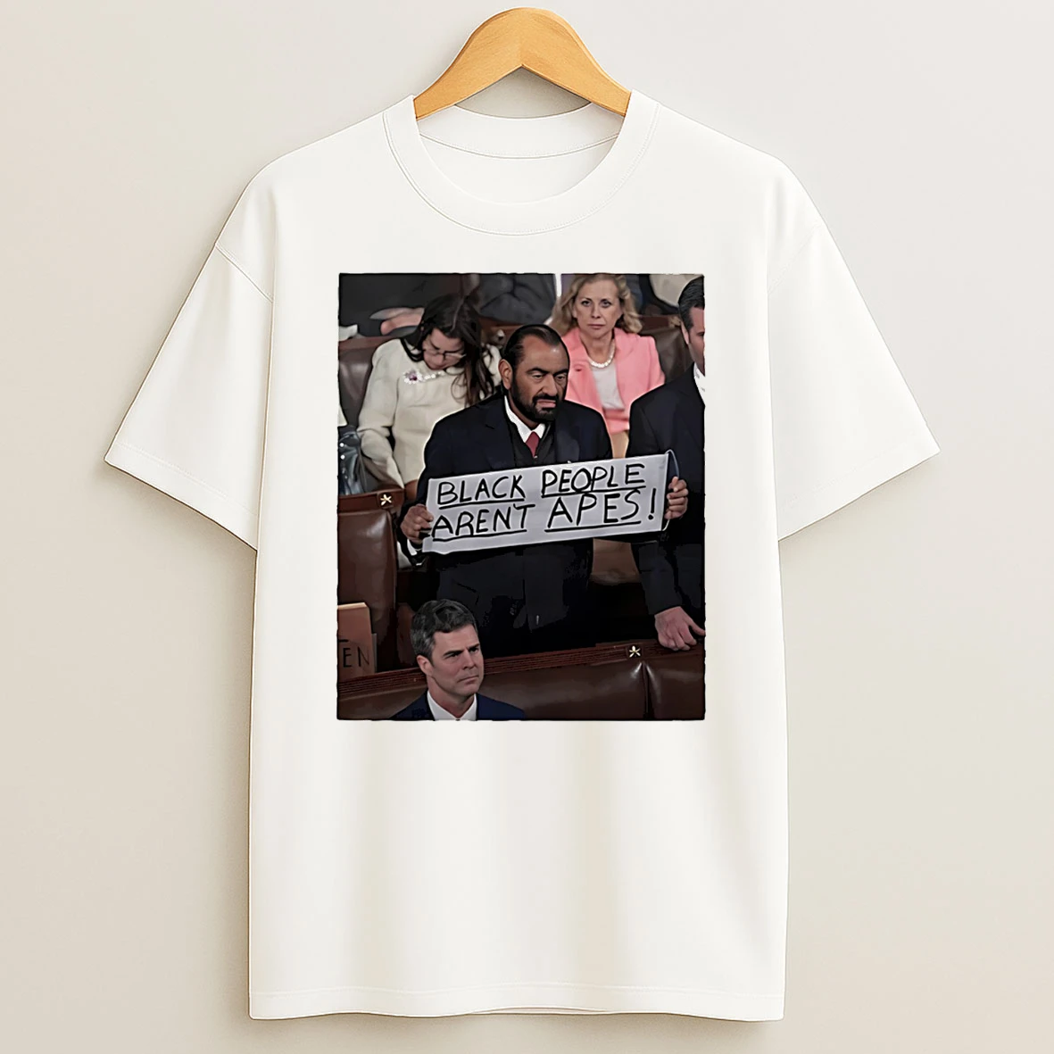 Congressman Al Green State Of The Union Sign Black People Arent Apes Sticker T Shirt