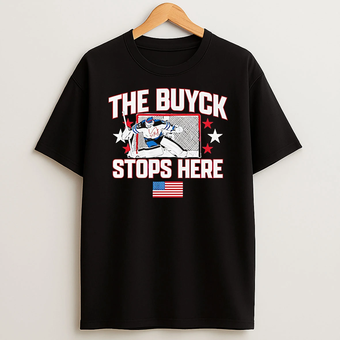 Connor Hellebuyck Winnipeg Jets The Buyck Stops Here T Shirt