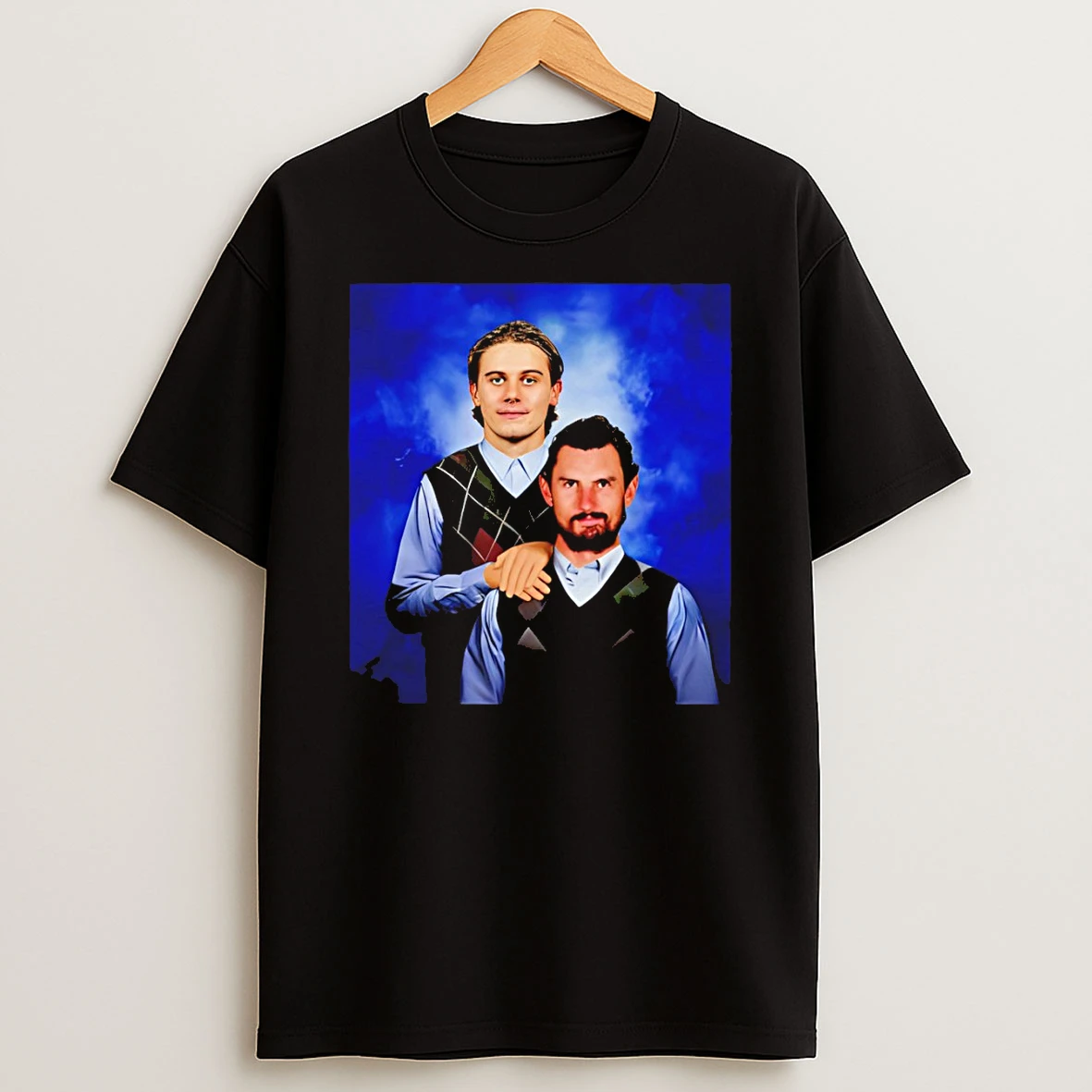 Connor Hellebuyck And Jack Hughes Step Brothers Usa Hockey Vintage T Shirt