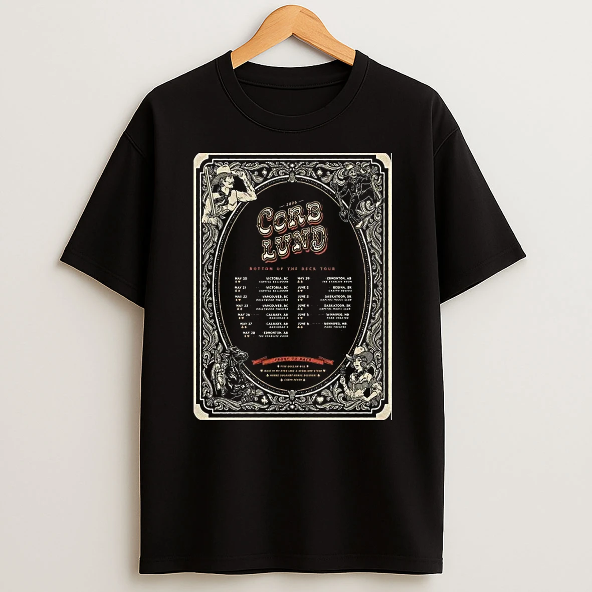 Corb Lund Bottom Of The Deck Tour 2026 T Shirt