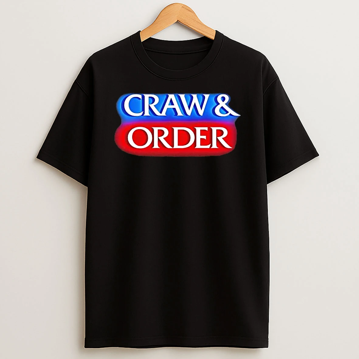 Craw And Order Funny Seafood Parody T Shirt