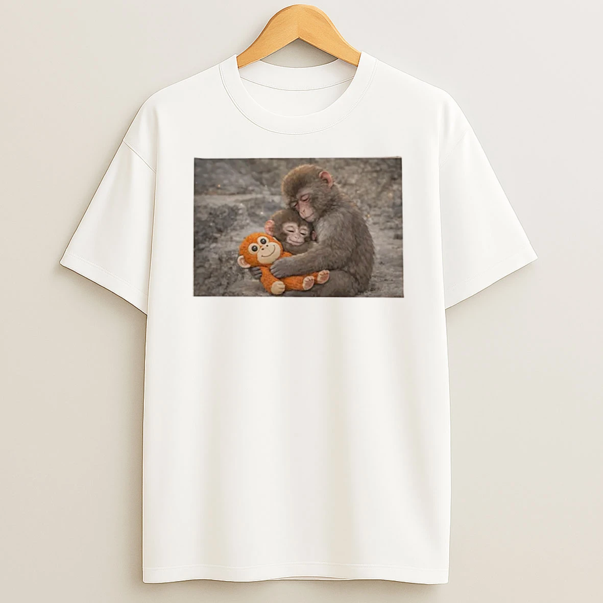 Cute Monkey Aby Monkey Story Graphic T Shirt
