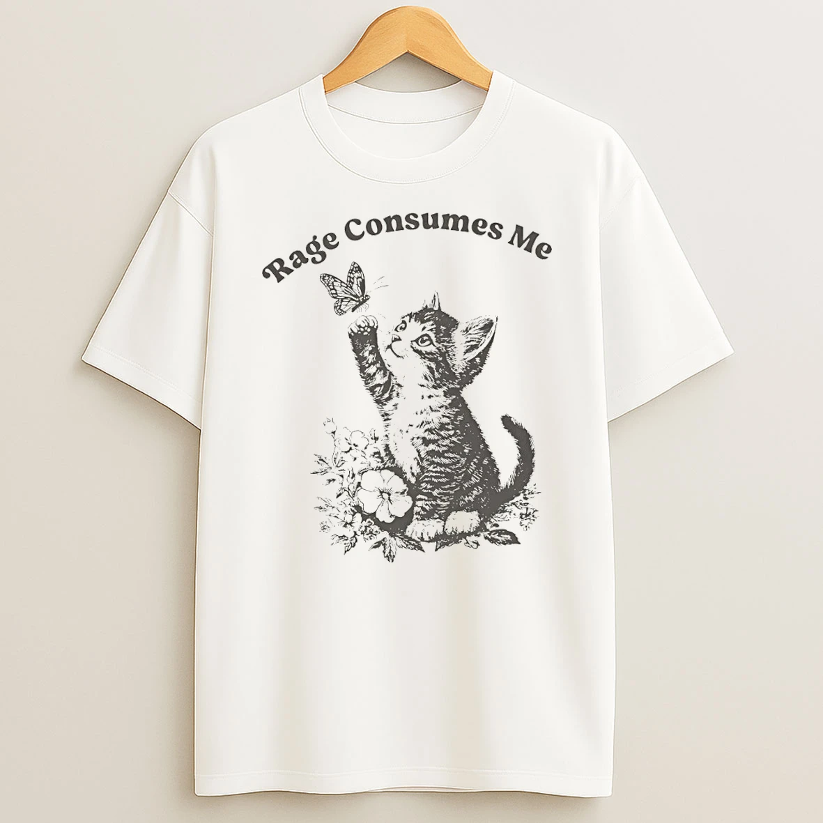 Cute Cat Meme Rage Consumes Me T Shirt