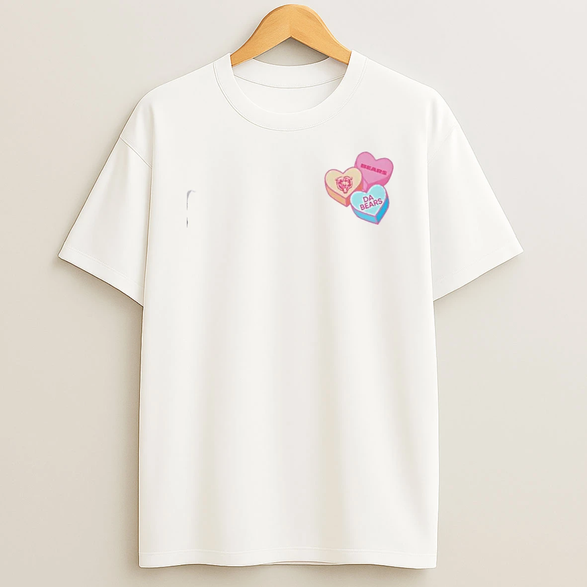 Da Chicago Bears Candy Heart Valentines Day T Shirt