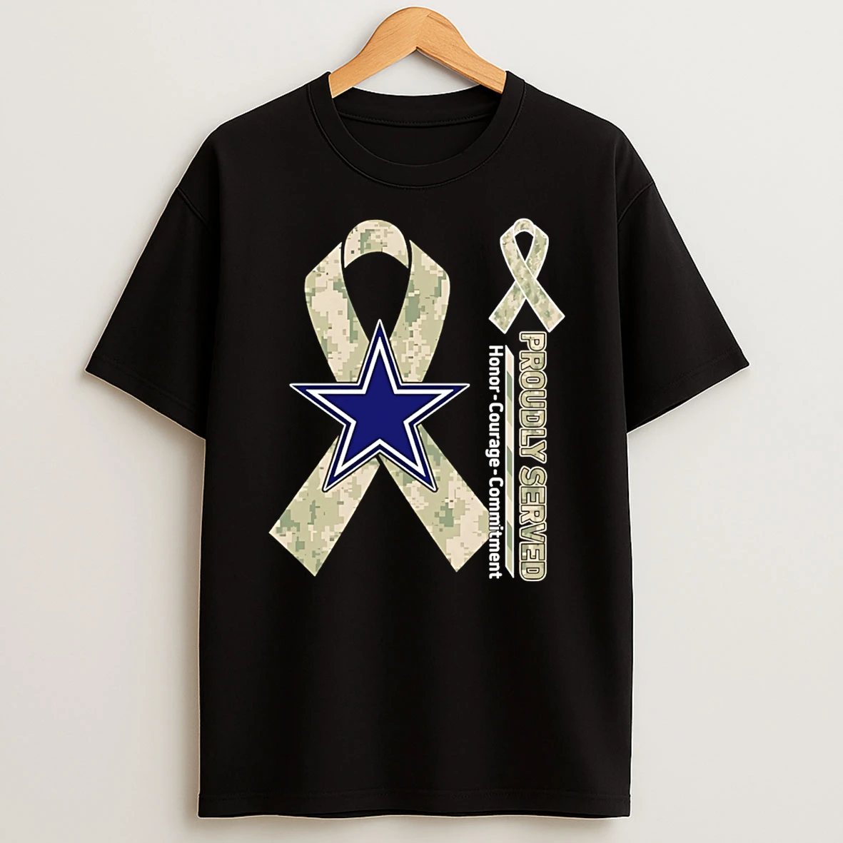 Dallas Cowboys Proudly Served Honor Courage Commitment T Shirt