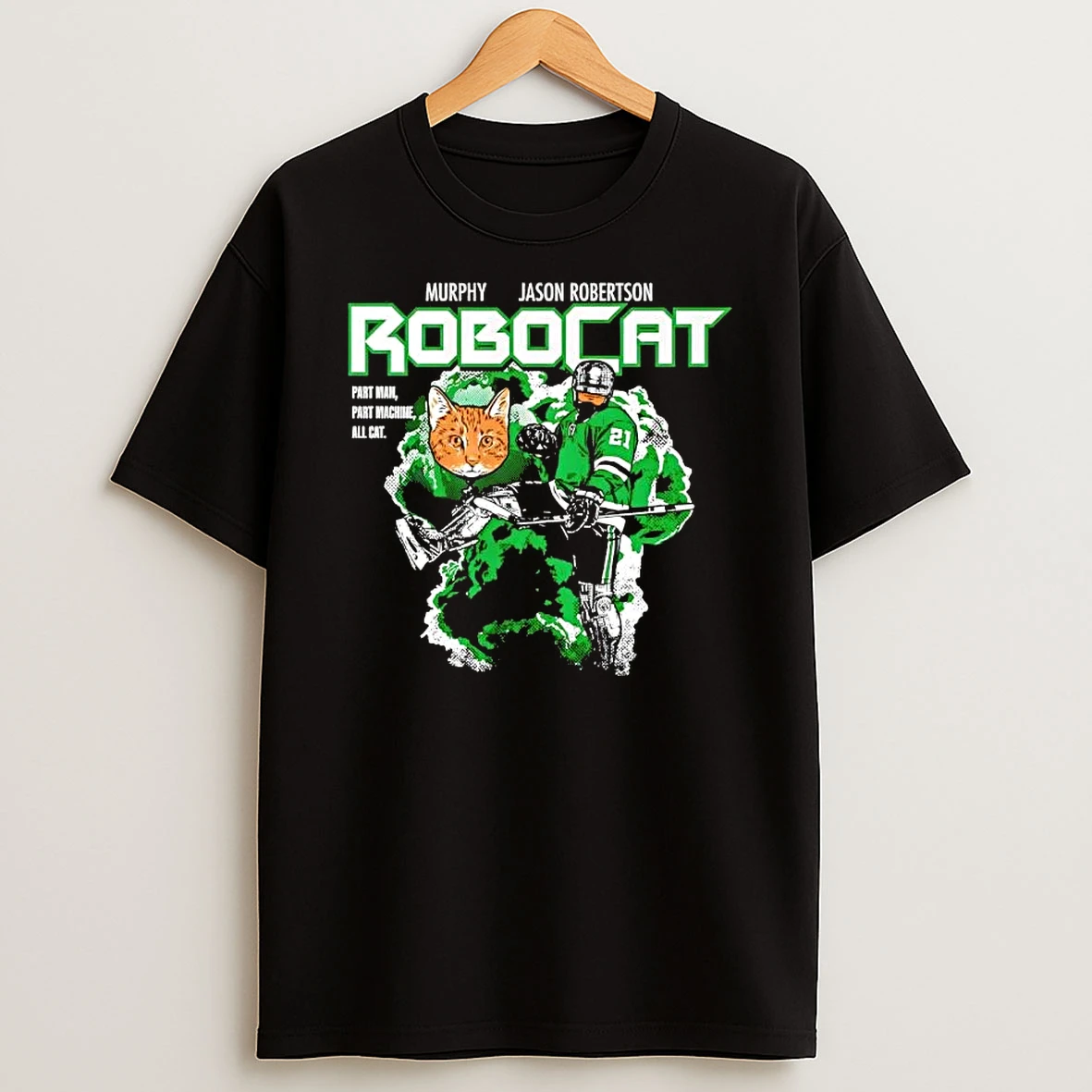 Dallas Stars Hockey Jason Robertson Robocat T Shirt