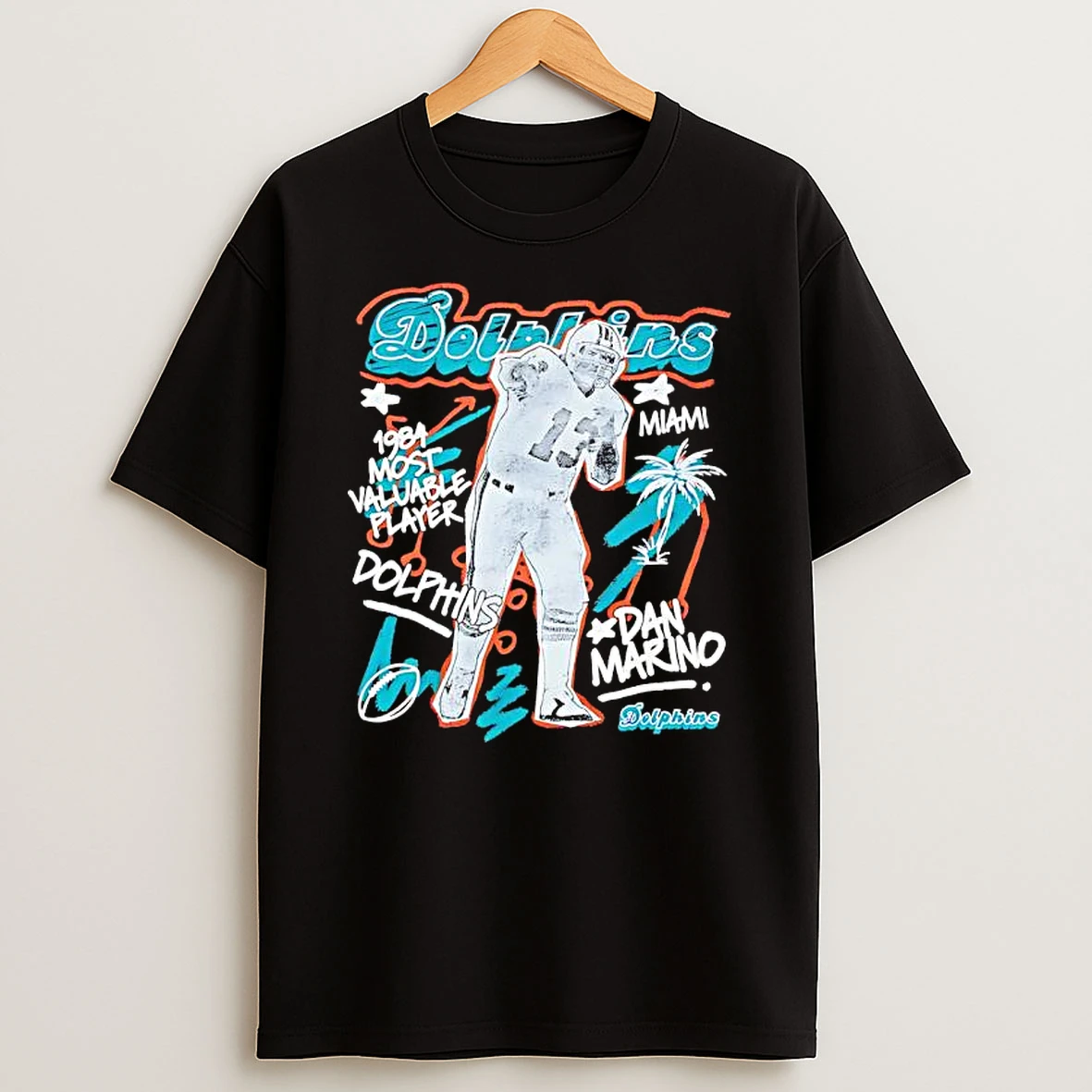 Dan Marino Mvp Miami Dolphins Chalked Up 1984 Most Valuable Player T Shirt