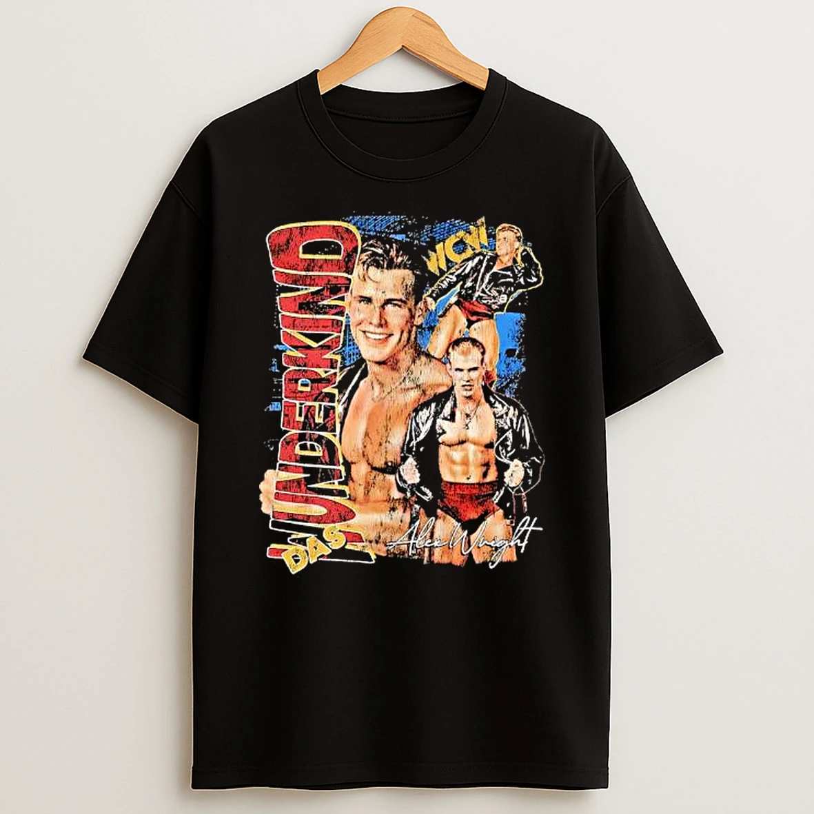 Das Wunderkind Alex Wright Wcw Professional Wrestler Collage T Shirt