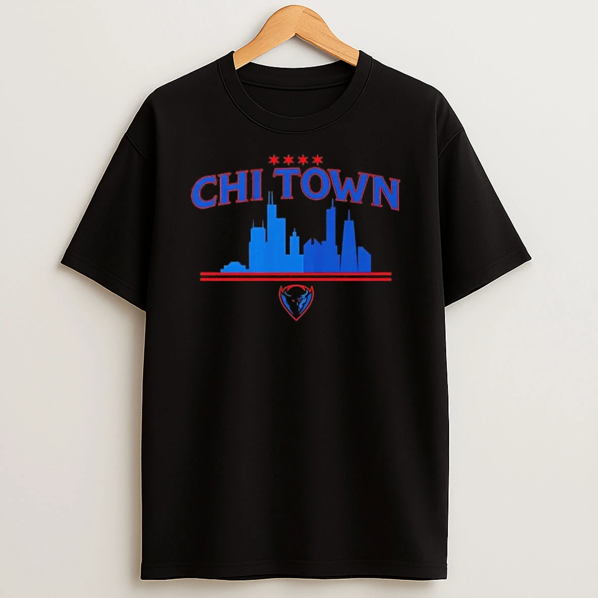 Depaul Blue Demons Chi Town City Skyline T Shirt