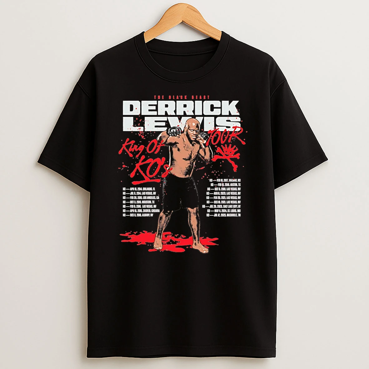 Derrick Lewis King Of Ko Tour The Black Beast T Shirt