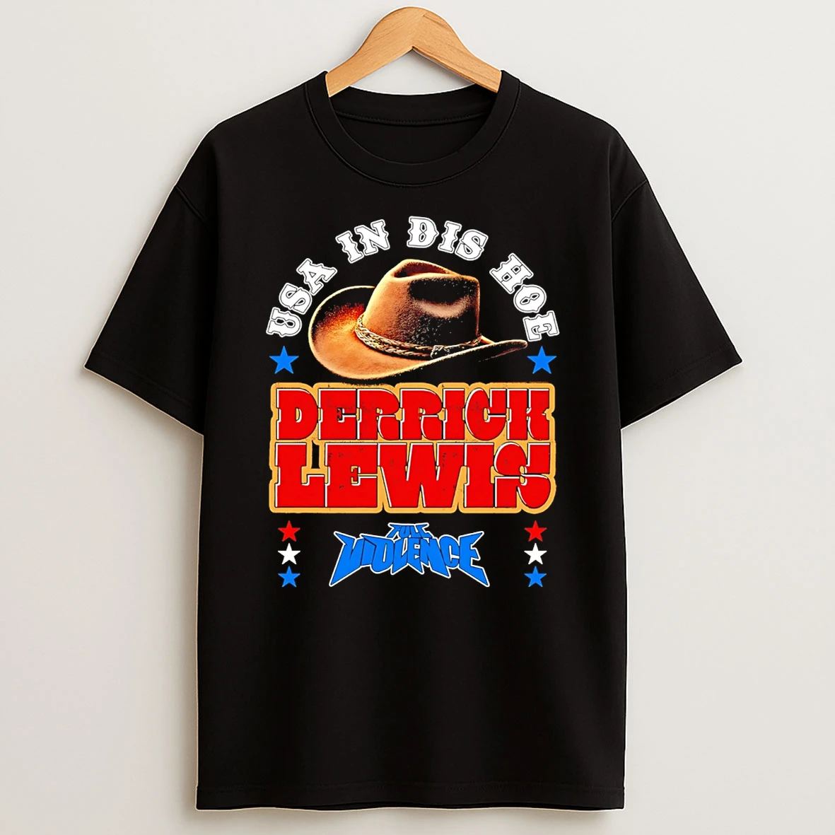 Derrick Lewis Usa In Dis Hoe Cowboy Hat T Shirt