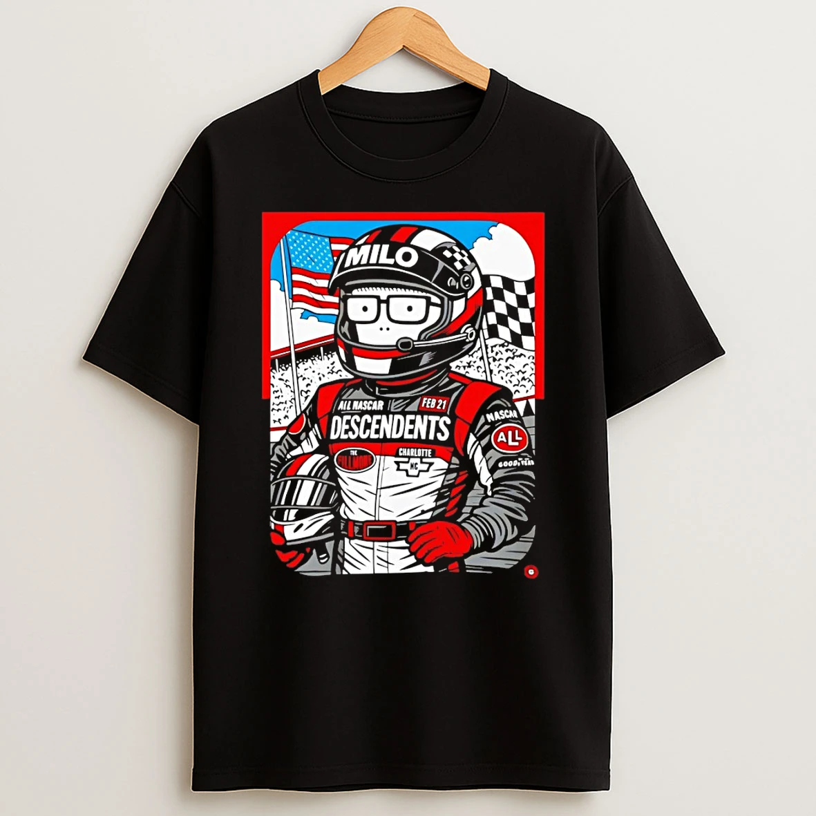 Descendents Milo All Nascar Fillmore Charlotte Feb Charlotte Racing T Shirt