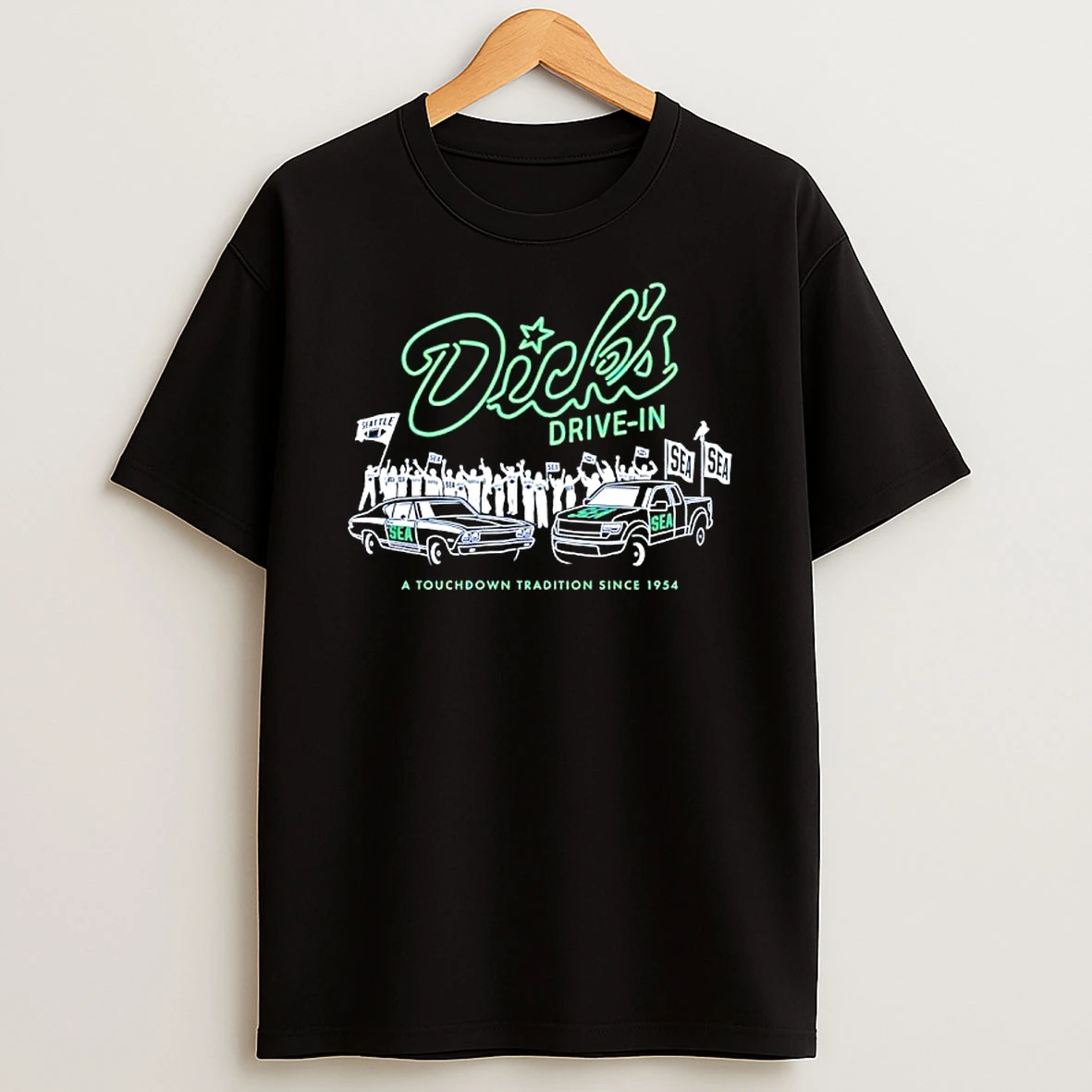 Dicks Drive In Seattle A Touchdown Tradition Since 1954 T Shirt
