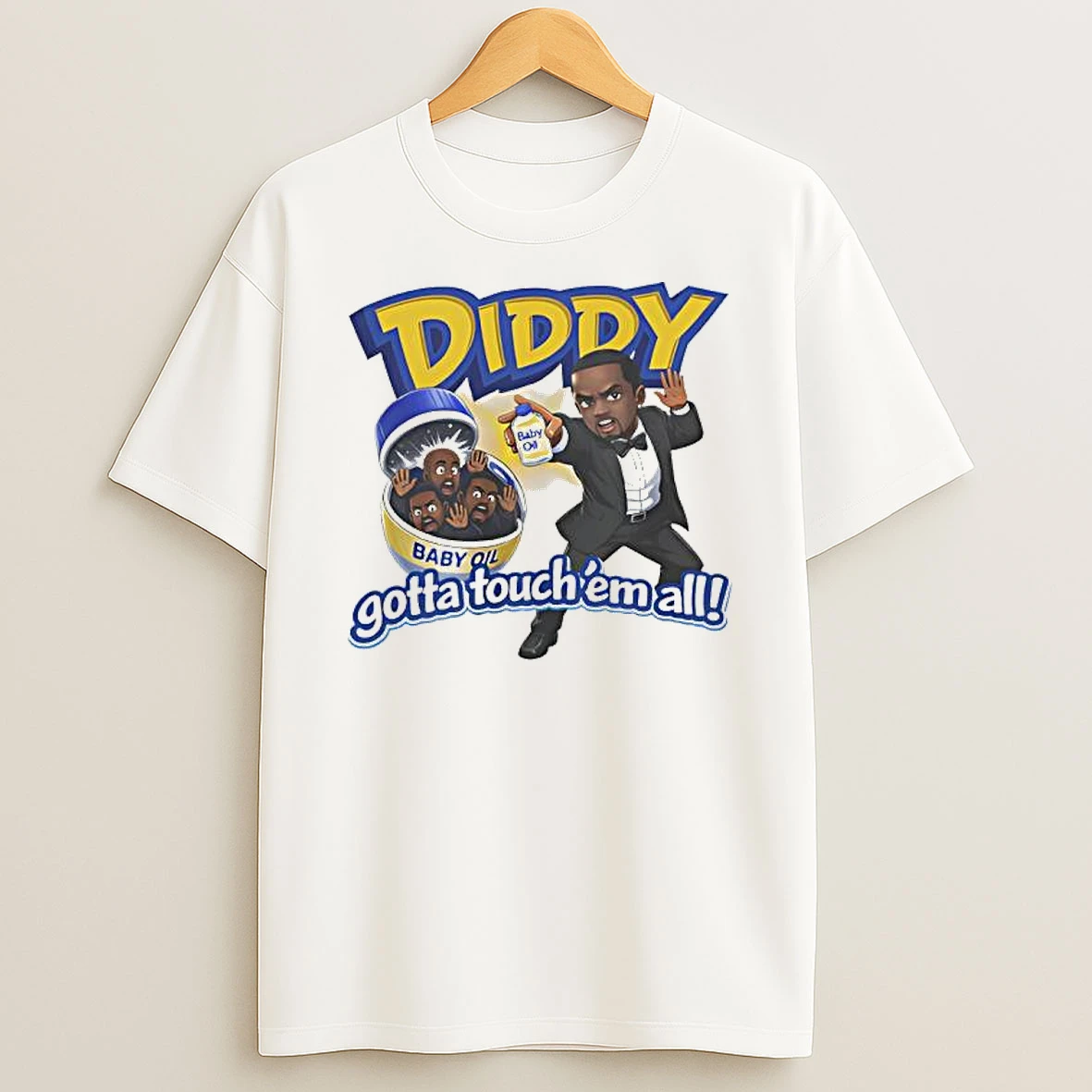Diddy Gotta Touch Em All Baby Oil Graphic T Shirt
