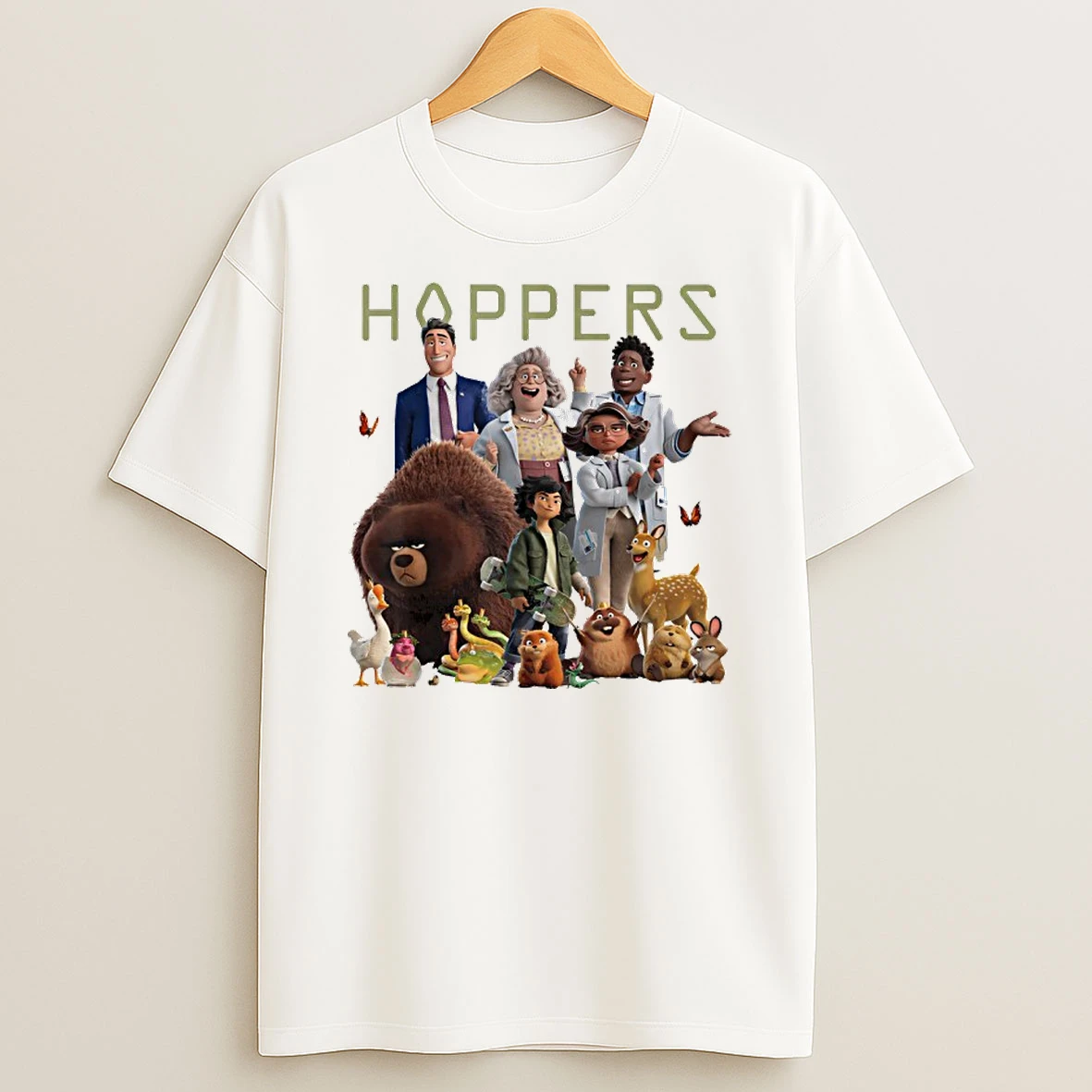 Disney Pixar Hoppers Full Character Cast Group Shot T Shirt