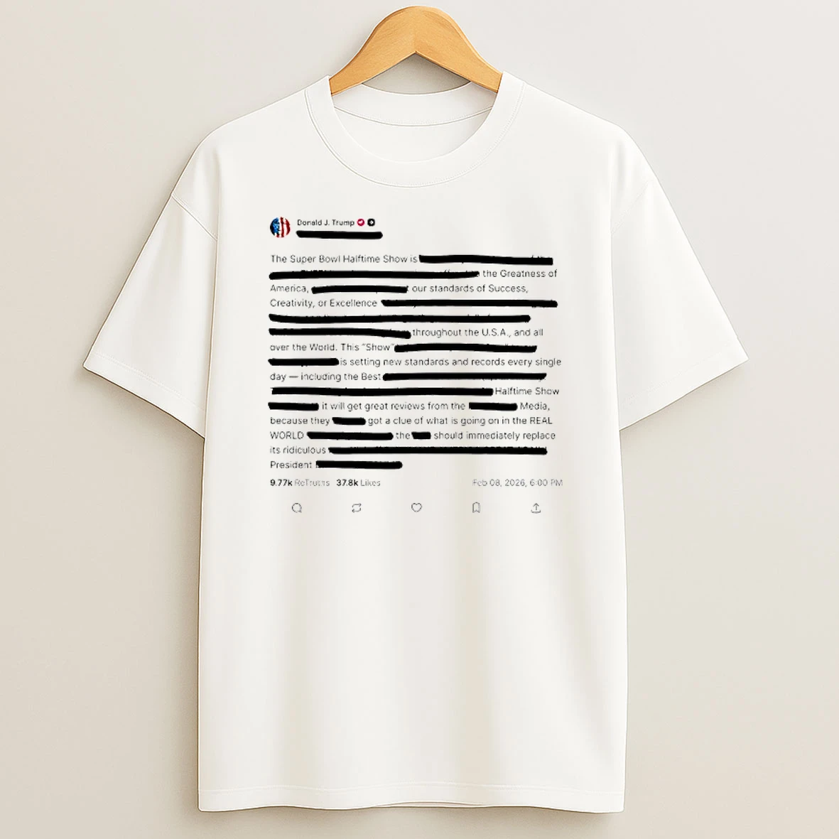 Donald J Trump The Super Bowl Halftime Show Is American T Shirt