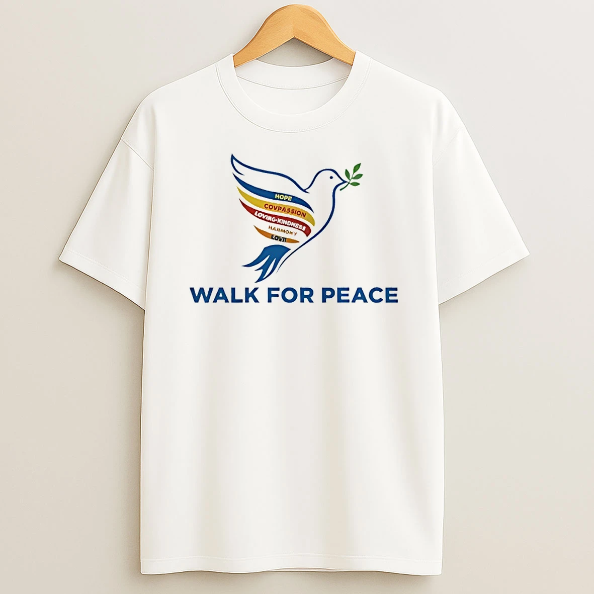 Dove Walk For Peace Hope Compassion Love Vintage T Shirt
