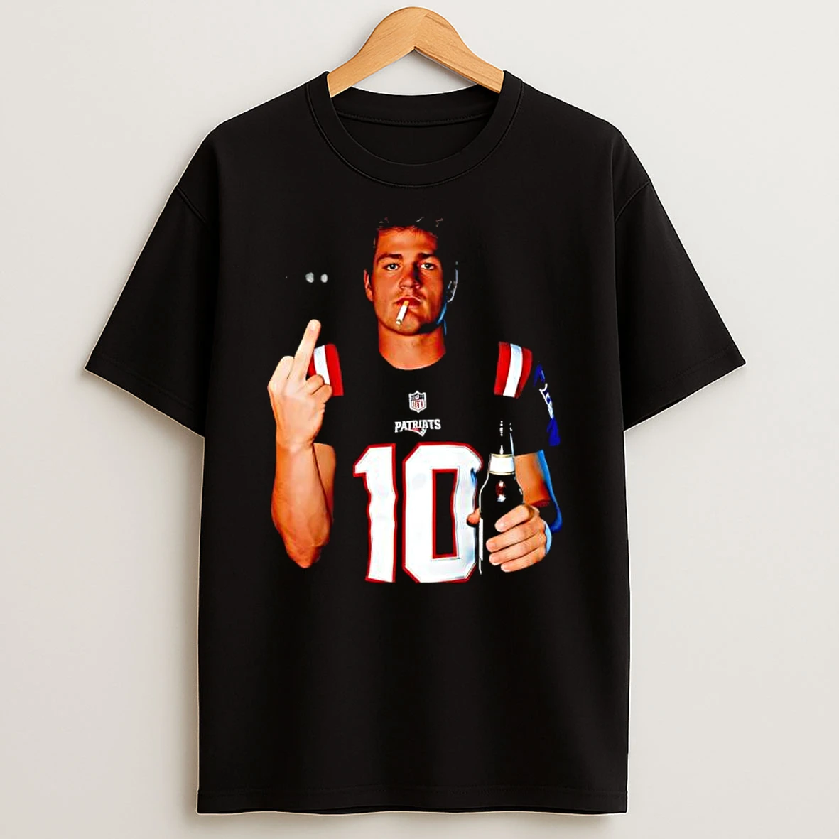Drake Maye Middle Finger The New England Patriots Graphic T Shirt