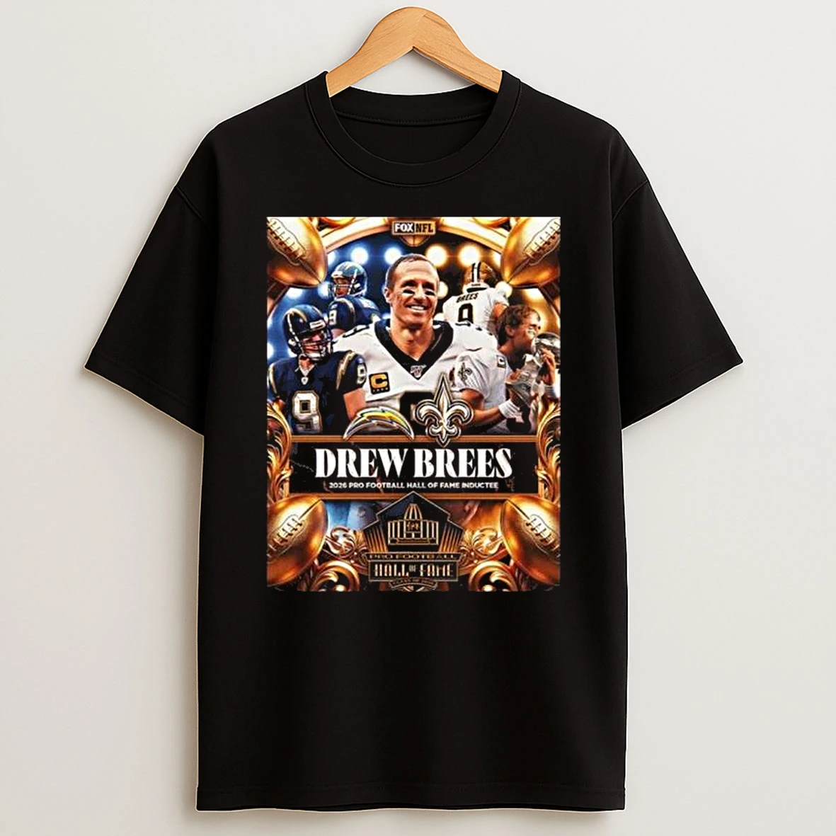 Drew Brees Nfl 2026 Pro Football Hall Of Fame Inductee T Shirt