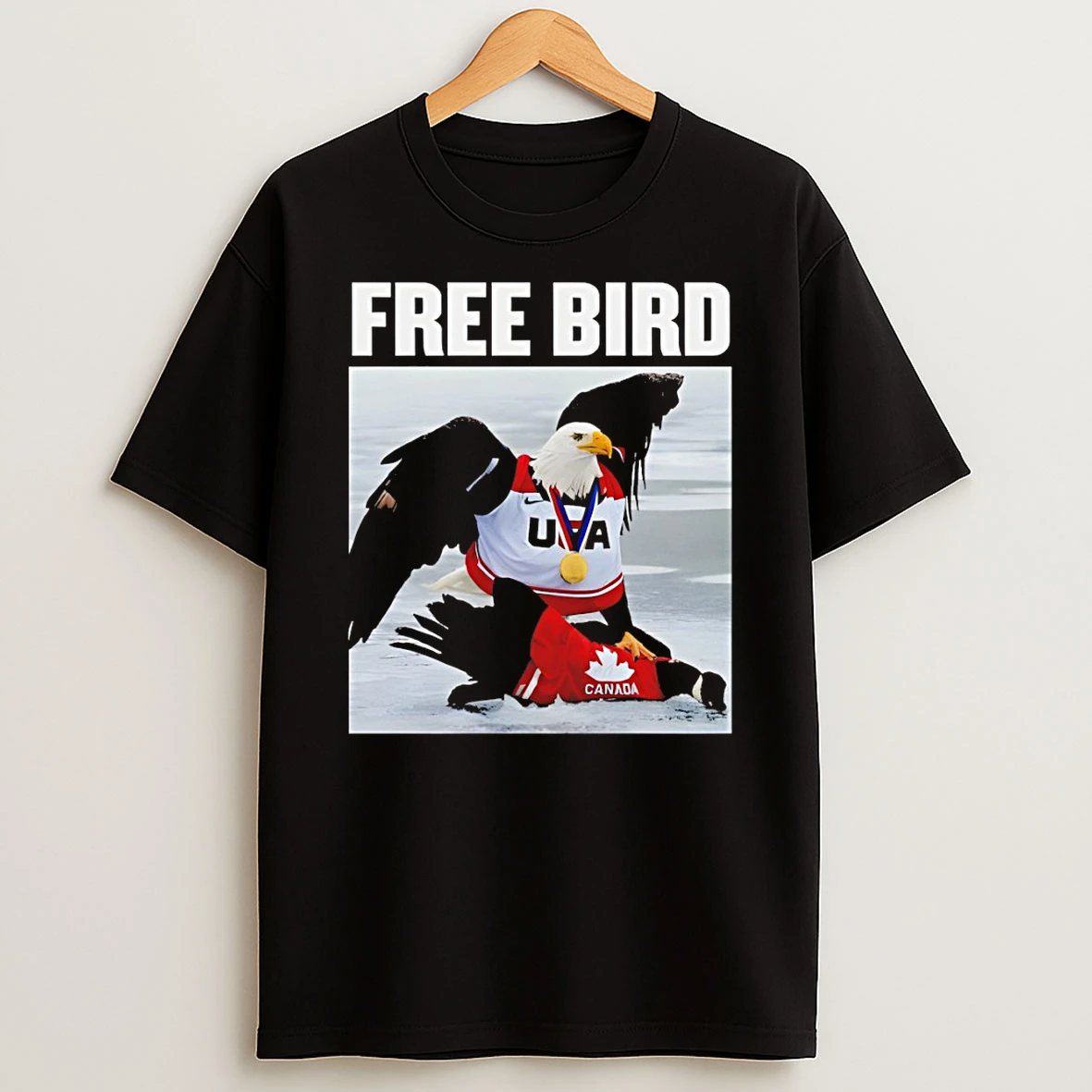 Eagles Free Bird Usa Hockey Olympic 2026 Milano Cortina T Shirt