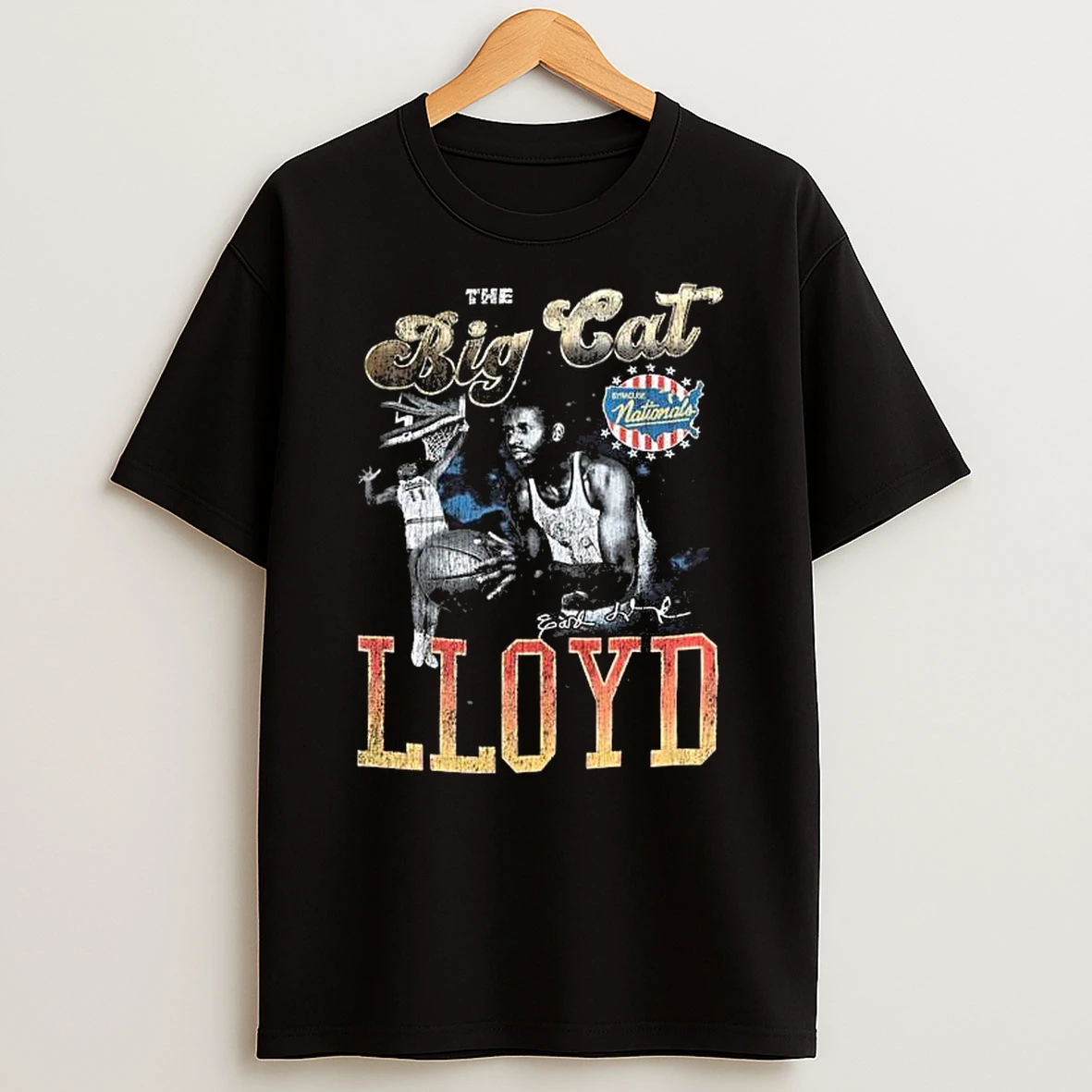Earl Lloyd Syracuse Nationals Mitchell Ness 75th Anniversary Pioneers Player T Shirt