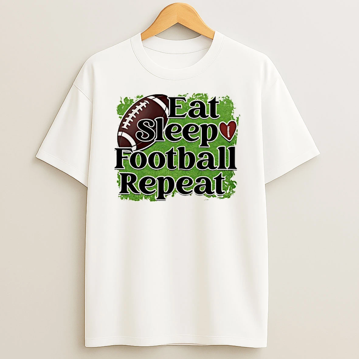 Eat Sleep Football Repeat T Shirt